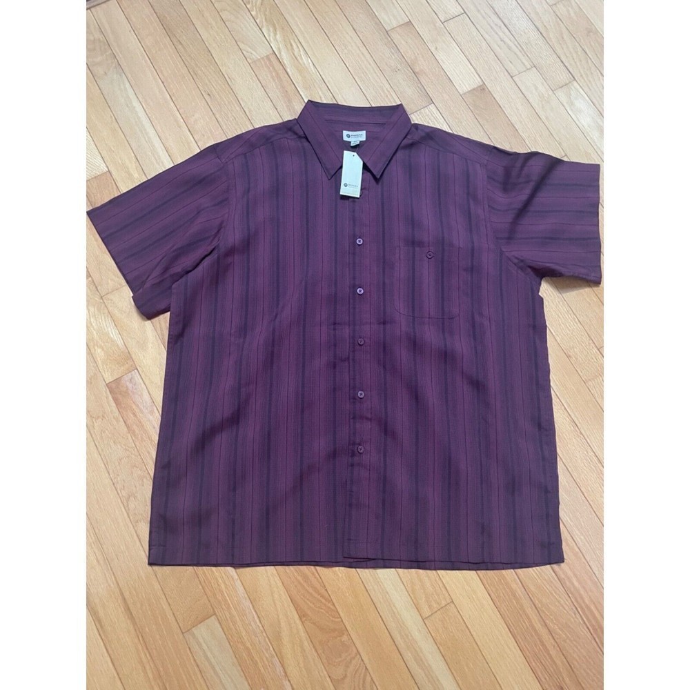 Haggar Button Down-Brand New-Msrp $50-Mens XXL-Front Pocket🔥